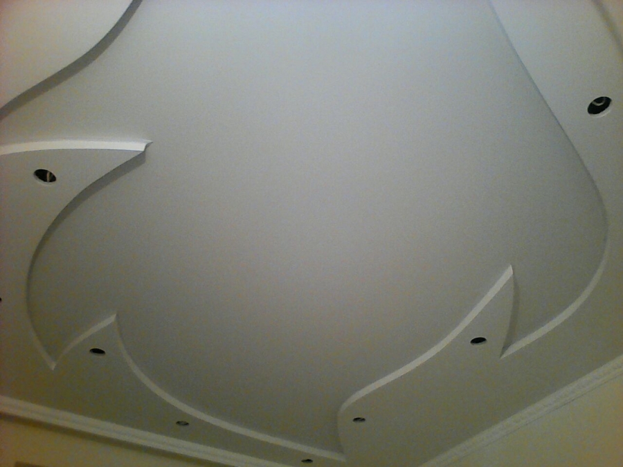 Матовые натяжные потолки с двумя уровнями